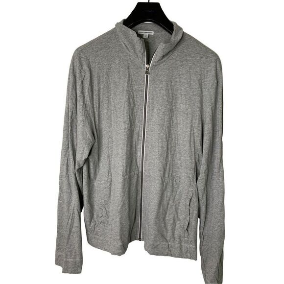 Standard James Perse 100% cotton full zip sweatshirt gray men’s size 4 MJH2200 - Picture 1 of 5